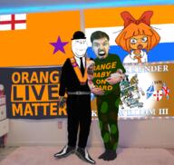 1690 angry baby black_lives_matter bowler bowtie british cartoon clothes dutch eyelashes female flag flag:northern_ireland flag:scotland flag:united_kingdom freemason full_body hair hair_ribbon ireland irl jacksepticeye king_william_of_orange kris_kane lodge mason missing_teeth monocle mymy north_ireland northern northern_ireland ongezellig open_mouth orange orange_fucker orange_hair orange_order orange_skin orangeman pregnant scotland sect sectarian smile soy_parody soyjak stubble subvariant:wholesome_soyjak suit text united_kingdom variant:feraljak variant:gapejak // 1080x1021 // 846.9KB