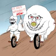 bicycle crying dirt fat hill sign terrain variant:cryboy_soyjak variant:feraljak // 1170x1163 // 276.1KB