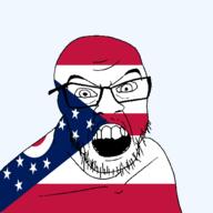 angry flag flag:ohio glasses hair looking_at_you mustache ohio open_mouth soyjak star_(symbol) state stubble teeth transparent_background united_states variant:feraljak // 1500x1500 // 106.8KB