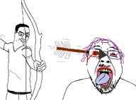 arrow bow_(weapon) chud death template tranny transparent_background variant:bernd variant:chudjak // 1326x981 // 199.0KB