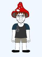 award brown_hair clothes frank full_body glasses hair hat mushroom series:shrooms shroom soyjak_forum stubble variant:soyak // 1536x2048 // 273.0KB