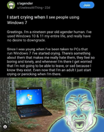 agender agender_(reddit) microsoft non_binary reddit tranny trans troon variant:rupturejak windows windows_10 windows_11 windows_7 // 615x780 // 450.5KB