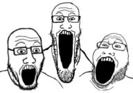 meta:tagme soyjak_trio subvariant:’87plier variant:gapejak variant:markiplier_soyjak variant:tony_soprano_soyjak // 474x332 // 89.8KB
