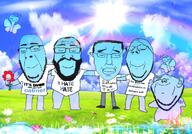 6_soyjaks 8_soyjaks bald beard billions_must blue_skin butterfly calm closed_mouth clothes cloud ear eyebrows flower frutiger_aero glasses grass hair holding_object i_hate its_just_getting_started meta:not_oc nas:wojak nose plant sky smile subvariant:brainlet subvariant:pol_face subvariant:science_lover subvariant:wholesome_soyjak sun the_west_has_risen trend:colorjak variant:chudjak variant:cobson variant:gapejak variant:impish_soyak_ears variant:markiplier_soyjak variant:soyak water // 1080x756 // 1.1MB