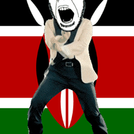 angry animated country dance flag full_body gangnam_style glasses irl kenya open_mouth shield soyjak spear stubble variant:cobson // 300x460 // 498.3KB