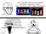 3soyjaks arm bald bored breasts characters coomer_artstyle eyebrows glasses hair imgflip imgflip.com line meme minus8 mouth_open neutral oh_my_god_she_is_so_attractive pacman screaming shocked sisa soyjak surprised text tits variant:cobbess variant:soyak variant:wojak // 600x444 // 78.8KB