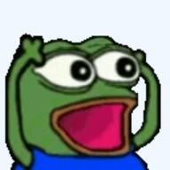 amphibian animated blue_shirt ext=gif frog green_skin mind_blown mouth_open nas:pepe pepe_the_frog subnas:peepo wow // 128x128 // 158.5KB