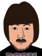 black_shirt brown_hair doom hair lee_goldson mustache nose stubble variant:lennonjak // 600x800 // 55.6KB