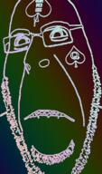 animated bbc biting_lip colorful distorted frown glasses moshed queen_of_spades soyjak stubble subvariant:hornyson tattoo variant:cobson // 375x640 // 5.2MB