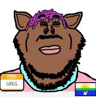 brown_skin chud_(boorufag) chud_(soybooru) closed_mouth ear greg_(user) hello_my_name_is_(sticker) hoodie kurwa meta:op_took_a_selfie_of_xerself mustache neutral pig purple_hair shitskin stubble subvariant:impish_front t50_eyes tranny vancouver vancouver_washington variant:impish_soyak_ears washington // 578x589 // 30.0KB