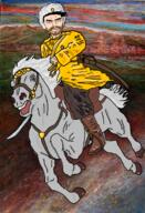 artist:doedoedoe baron blue_eyes boots classical_art_parody fur_hat horse horseback_riding iron_cross khan mongolia painting roman_von_urgern-sturnberg sheathe subvariant:chudjak_front sword the_mad_baron variant:chudjak yellow_shirt // 800x1170 // 1.6MB