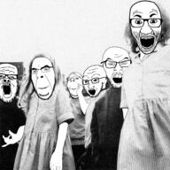 album_cover aphex_twin arm full_body glasses hand irl_background multiple_soyjaks music mustache open_mouth smile smug soyjak stubble subvariant:wholesome_soyjak variant:cobson variant:el_perro_rabioso variant:feraljak variant:gapejak variant:soyak // 2280x2280 // 3.5MB