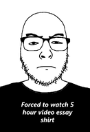 black_shirt facial_hair forced glasses jewtube shirts shitnobodycaresabout snca uncjak variant:uncjak video_essay white_background // 900x1324 // 155.9KB