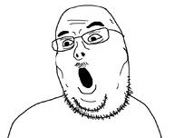 dixon glasses mustache open_mouth soyjak stevenzkiller stubble variant:douglas // 1055x836 // 17.6KB