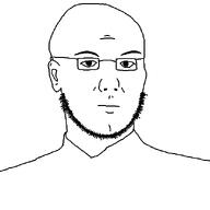 bald closed_mouth clothes ear eyebrows glasses hair looking_at_you mr_rocambole soyjak stubble variant:unknown // 635x635 // 11.6KB
