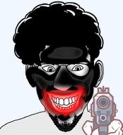 afro among_us beard black_face ear front_facing glasses gun suspicious variant:susjak video_game // 680x749 // 118.9KB