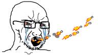 bloodshot_eyes crying glasses open_mouth rocket soyjak stubble teeth tooth variant:soyak // 1300x731 // 215.9KB
