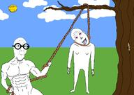 2soyjaks ack arm background bald beard big_glasses bloodshot_eyes blue_background buff closed_mouth cloud crying dann_florek dead double_chin ear flintstones glasses grass green_background hanging lips lynching meta:vlodson_is_'p meta:vlodson_will_never_be_a_gem mr_slate muscles no_eyebrows noose open_mouth red_sclera rope round_glasses sky smile smirk smug soyjak stubble subvariant:muscular_chud subvariant:wholesome_soyjak sun tear teeth the_flintstones the_flintstones_(1994) tongue tongue_out total_slatejak_victory total_vlodson_death tree variant:chudjak variant:gapejak variant:slatejak variant:vlodson yellow_skin // 2100x1500 // 266.0KB