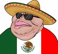 clothes double_chin fat flag:mexico frown glasses lip meta:ai_generated satoko_houjou(namefag) sombrero variant:meximutt // 1056x992 // 1010.4KB