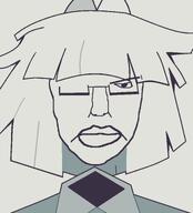 claire_(fundamental_paper_education) claire_fpe fpe fpegem fundamental_paper_education glasses hair meta:tagme paper subvariant:pol_face variant:chudjak white_background white_skin // 1884x2077 // 58.7KB