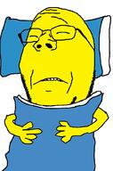 asian bed blanket closed_eyes crying glasses pillow sad sleeping soyjak stubble subvariant:wholesome_soyjak variant:gapejak yellow_skin // 676x1021 // 33.2KB