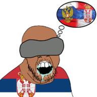 Vladmir_putin albania albanian animated brown_skin country croat croatia drool flag flag:russia flag:serbia flag:srpska glasses mustache open_mouth russia saliva serbia soyjak srpska stubble thought_bubble variant:feraljak virtual_reality // 1700x1700 // 378.9KB