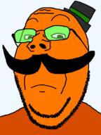 disguise froot mustache orange orange_(fruit) orange_skin subvariant:wholesome_soyjak surprised top_hat variant:gapejak // 600x800 // 18.5KB