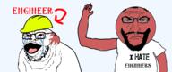 2soyjaks angry balding circlejak context_in_source crying engineer glasses hard_hat punisher_face red_arrow slap soyjak stubble subvariant:science_lover text thumbnail variant:et variant:markiplier_soyjak // 2222x935 // 646.3KB