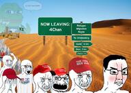2019 2020 4chan 4cuck 8chan 8kun baseball_cap classic clothes desert donald_trump english_text french_text frog hat holding_object israel maga maga_hat minecraft old oldfag pepe pol_(4chan) pr0gramm pre-soy qanon red_hat sand text variant:chudjak variant:soyak white_shirt white_skin wojak // 1024x731 // 147.3KB