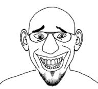 ear glasses grin open_mouth soyjak stubble variant:susjak // 680x620 // 21.2KB