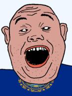 1776 amerimutt black_sclera clothes ear flag flag:new_hampshire hair new_hampshire open_mouth red_shirt soyjak state stubble teeth text transparent_background united_states variant:alicia // 418x555 // 34.2KB