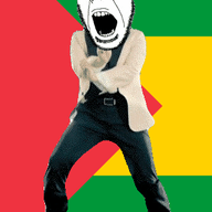 angry animated country dance flag full_body gangnam_style glasses irl open_mouth sao_tome_and_principe soyjak stubble variant:cobson // 300x460 // 504.0KB