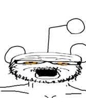 antenna ear glasses no_nose open_mouth orange_eyes reddit soyjak squished stubble variant:a24_slowburn_soyjak // 454x520 // 7.6KB