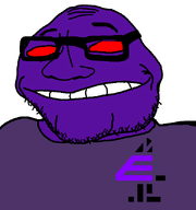 bald channel_4 chin dark e4 evil glasses logo red_eyes smirk soyjak stubble subvariant:lakuse transparent_background variant:smugjak wrinkles // 600x640 // 19.4KB