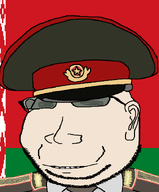 army belarus closed_mouth clothes ear epaulettes flag:belarus hat hat_ornament military military_hat military_jacket military_uniform necktie peaked_cap slav slavic smile star_(symbol) star_hat_ornament stubble subvariant:massjak subvariant:wholesome_soyjak suit tinted_glasses uniform variant:gapejak white_skin // 600x725 // 21.8KB