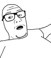 arm clothes glasses half_open_mouth looking_to_the_left mustache stubble variant:max // 682x767 // 13.4KB