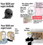 airbnb angry arm buff closed_mouth clothes depression ear glasses hair hand hotel nordic_chad pink_skin soyjak subvariant:chudjak_front subvariant:trad_wife subvariant:unbotheredchud text vacation variant:chudjak vein wojak // 640x670 // 120.4KB
