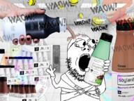 arm baby bee bottle bug closed_mouth deformed eyes_popping glasses hair hand holding_bottle holding_object holding_soylent multiple_soyjaks mustache open_mouth pacifier padded_cell plastic_bottle purple_hair schizo sharp_teeth snorkel soy soy_milk soyjak soylent soylent_(cacao) soylent_(coffiest) soylent_(creamy_chocolate) soylent_(mixed_bug) soylent_(original) soylent_bottle straightjacket stubble subvariant:jacobson subvariant:schizojak subvariant:waow text tongue tranny trend:colorjak variant:a24_slowburn_soyjak variant:bernd variant:impish_soyak_ears variant:markiplier_soyjak variant:soyak waow wing yellow_teeth // 1024x768 // 747.6KB