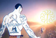 buff communism hammer_and_sickle irl_background muscles nature red_shambhala subvariant:muscular_chud sunrise tattoo text variant:chudjak vladimir_lenin // 1451x987 // 895.7KB