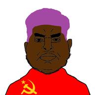angry brown_skin colorful_hair communism countrywar drew_pavlou fat glasses latino obese serious soviet_union stare tankie tranny transgender_flag troon variant:pavloujak // 1164x1164 // 180.7KB