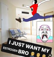 arm ass body crying estrogen hand hospital nazism pills smirk soyjak swastika text total_nigger_death tranny troon troonella variant:bernd variant:chudjak // 1500x1569 // 1.3MB