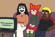 4chan 4cuck couch double_sided_tv ias meta:ai_generated meta:op_is_a_shemmycuck nas:tama nate_higger's_distant_cousin_(cape_rrackers) sofa subvariant:hunky_twink_sex_machine television tv_(4chan) variant:soytan youtube // 1536x1024 // 2.1MB