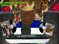 Dj_Bongani africa album_cover artist basotho bloodshot_eyes boombox crying dance distorted dj fat flag:lesotho forehead_lines freckles greentext hanging hebrew_text jacket lesotho lesothonigger looking_at_you low_quality mokorotlo mouth_closed muscles music nigger nigger_lips party shitskin smile speaker straw_hat subvariant:jartycuck text thub_(user) variant:alicia variant:chudjak vinyl warrior-z_(user) // 800x600 // 729.2KB
