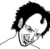 bad_boy_bubby biting_lip closed_mouth ear grin hair movie mustache soyjak stubble variant:unknown // 627x611 // 6.4KB