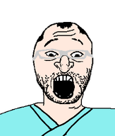 alex_pretti balding clothes glasses open_mouth stubble variant:shabbos_soy white_skin wrinkles // 545x643 // 10.9KB