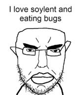 bald bug chud closed_mouth ear glasses lips soy soylent stubble subvariant:chudjak_front subvariant:chudjak_soy text variant:chudjak // 600x700 // 46.2KB