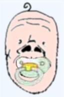 baby caca cursed_image deformed low_quality pacifier subvariant:jacobson variant:a24_slowburn_soyjak white_skin // 296x444 // 127.3KB