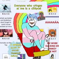 accessory agugu all_soyteens_look_like_this anti_sharty blond blush brown_skin catalog cope_projector_9000 everyone_i_don't_like_is_hitler eyelashes fat furry hair hunky_twink_sex_machine i_need_a_spaking lgbt log medal mymy nate nate_higger's_distant_cousin_(cape_rrackers) nusoicaca ongezellig orange_hair phone phonefag projector qa_(4chan) rainbow sharty_culture shartycuck shitskin sleigh soycuck subvariant:neutralplier text tomoko tranny troonslop variant:alicia variant:bernd variant:markiplier_soyjak yellow_hair // 1280x1280 // 1.1MB