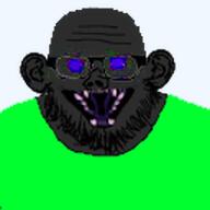 bald beard ear glasses green_shirt happy open_mouth purple_eyes variant:cub // 128x128 // 11.2KB