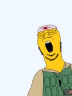 asian closed_eyes clothes glasses hachimaki headband japan military open_mouth soyjak stubble variant:mongoljak yellow_skin // 1536x2048 // 87.3KB